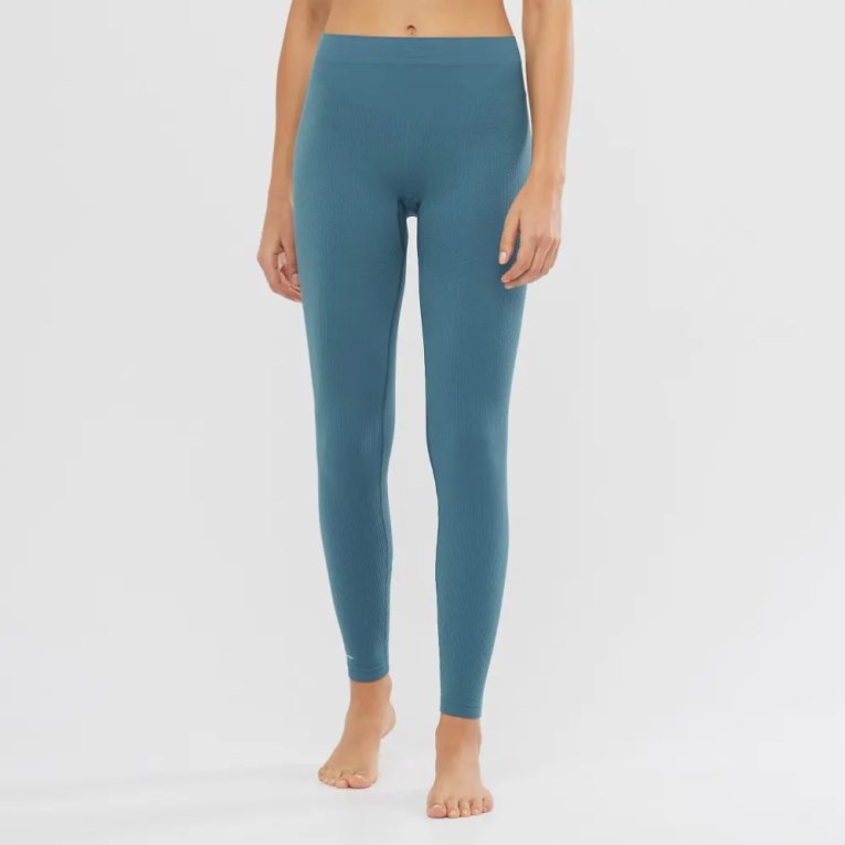 Calça Legging Salomon Essential Seamless Feminino Azuis | PT S94638